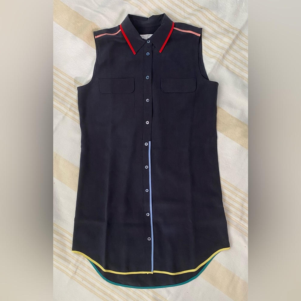Equipment NWOT Shirt-Dress/Long Shirt Spring Pop-o-Color!